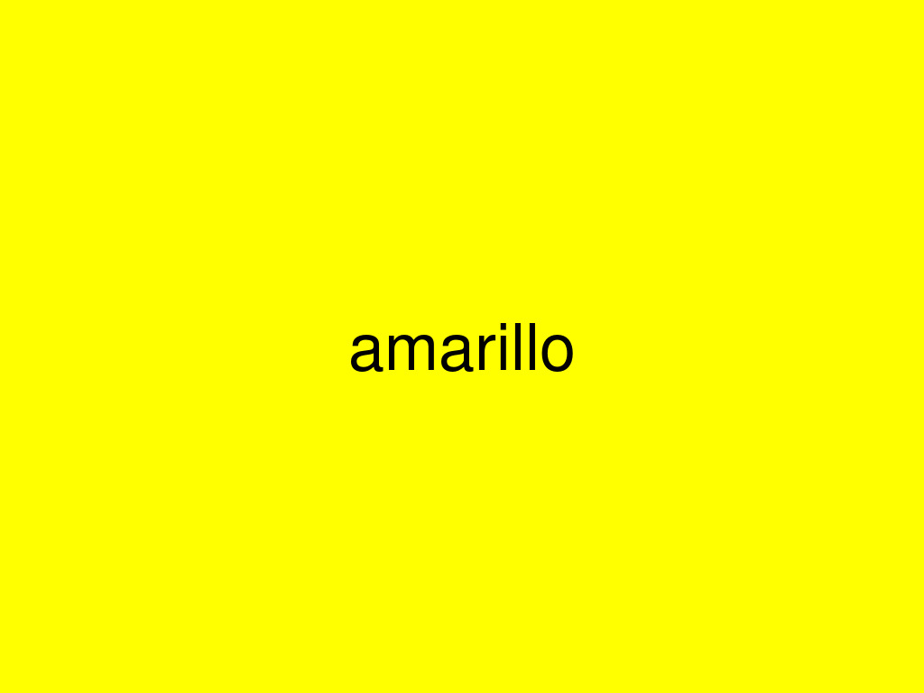 Un rectangulo solido amarillo con la palabra amarillo escrita en el centro.