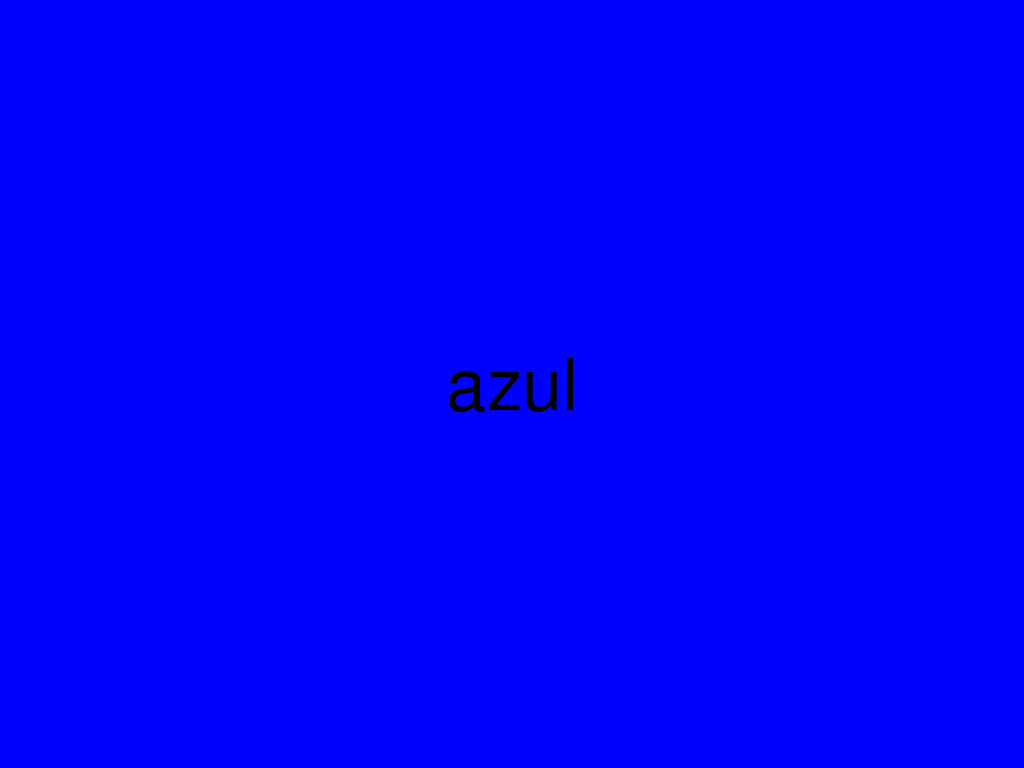Un rectangulo solido de color azul con la palabra azul escrita en el centro.