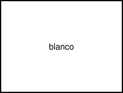 Un rectangulo solido de color blaco con la palabra blanco escrita en el centro.