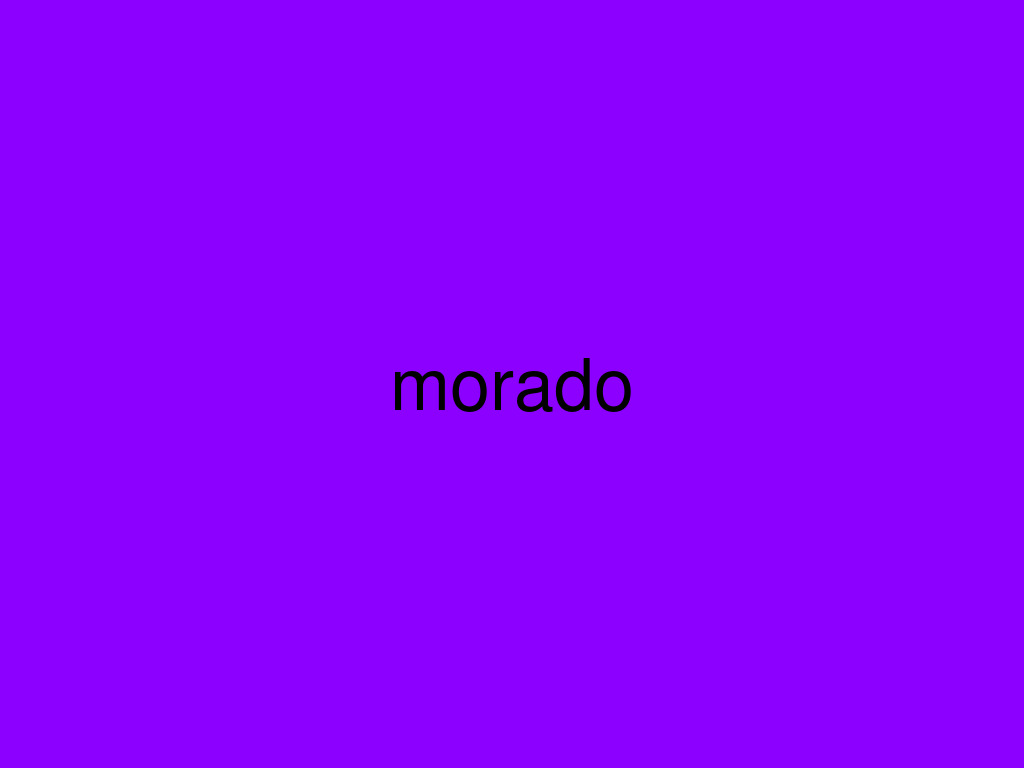 Un rectangulo solido morado con la palabra morado escrita en el centro.