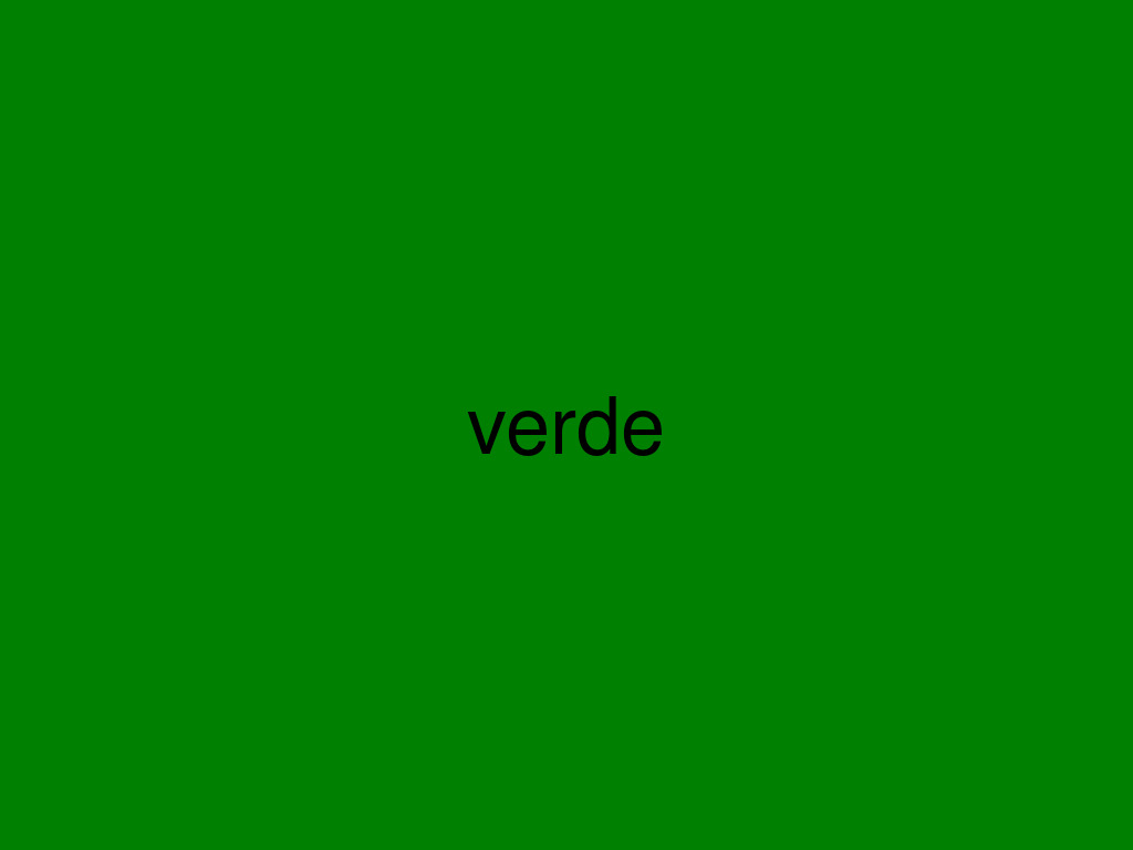 Un rectangulo solido de color verde que tiene la palabra verde escrita en el centro