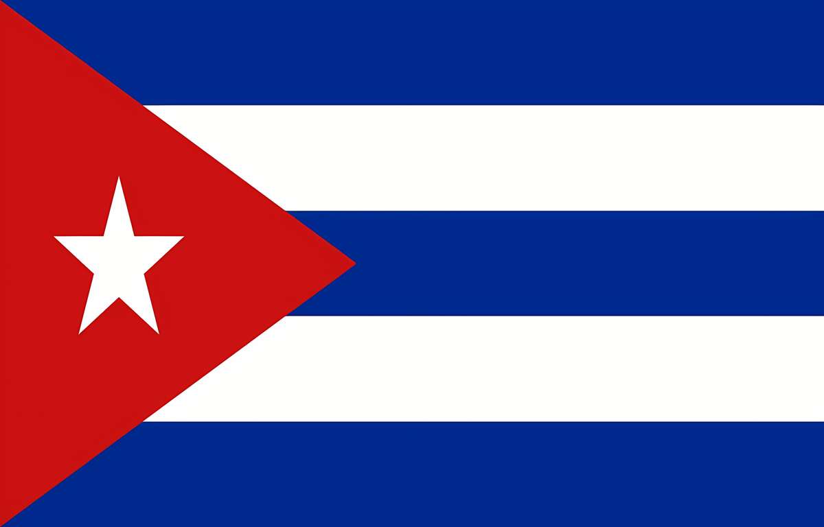 La bandera de Cuba.