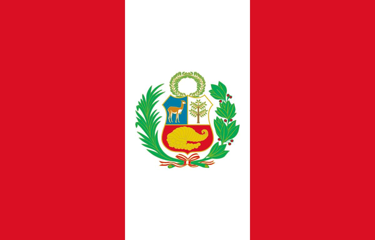 La bandera de Peru.